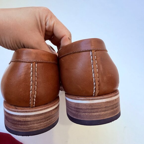 Helm The Wilson Teak Leather Loafers Men’s Size 10EE Handcrafted in Brazil - Picture 6 of 9